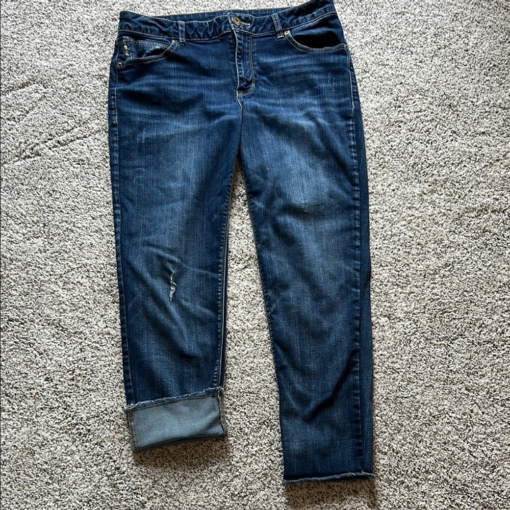 Maurices Blue Ankle Cropped Jeans with Classic Fit